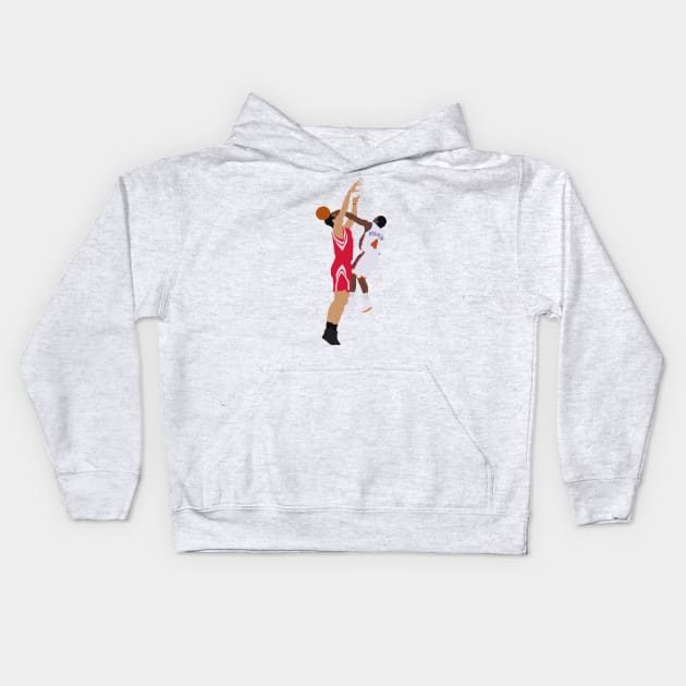 Nate Robinson Block On Yao Ming Kids Hoodie by rattraptees